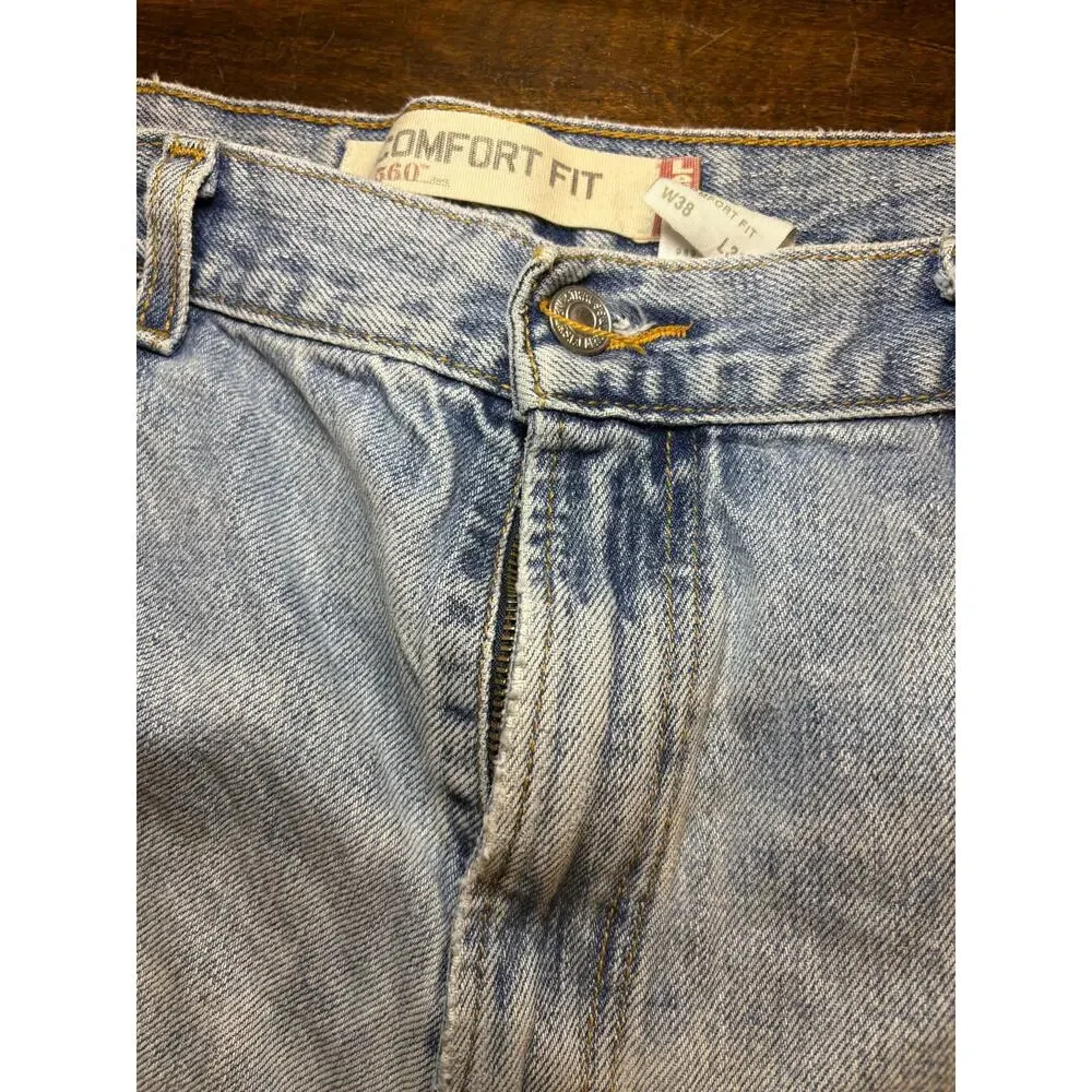 VTG 2004 Levi's 560 Loose Tapered Baggy Y2K Jeans Light Wash 37x30.5 Tag 38x32